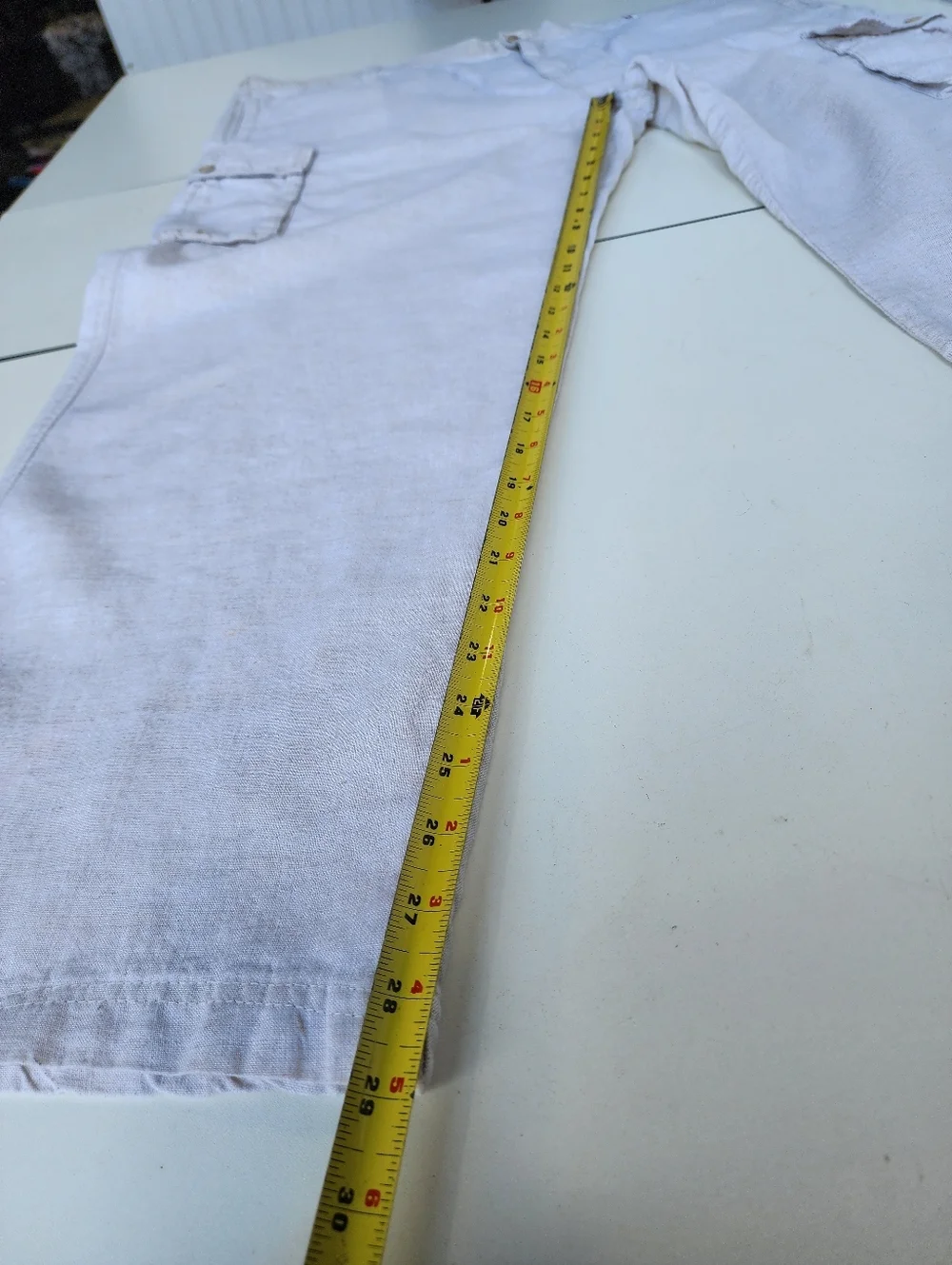 Tommy Bahama Relax Cargo Pants Mens Beige Cream Lightweight 100% Linen XL